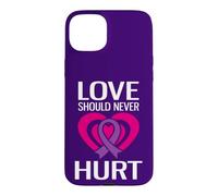 Carcasa para iPhone 15 Plus El Amor Nunca Debe herir el abuso narcisista Violencia doméstica