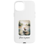 Carcasa para iPhone 15 Plus El Lindo Gato Peace Is Power de Calm Lake Art