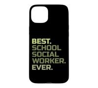 Carcasa para iPhone 15 Plus El Mejor Trabajador Social Escolar jamás enseñado a educar al Maestro