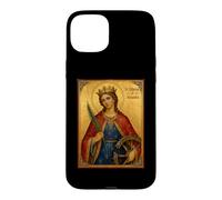 Carcasa para iPhone 15 Plus Elegant Catholic Icon of St. Catherine of Alexandria