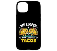Carcasa para iPhone 15 Plus Eloped Now Let's Get Tacos Funny Foodie Wedding Eloper