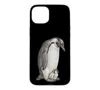 Carcasa para iPhone 15 Plus Emperor Penguins and Chick Vintage Art