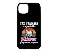 Carcasa para iPhone 15 Plus Entrenamiento TRX/Funny Colorful Unicorn Personal Trainers