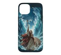 Carcasa para iPhone 15 Plus Epic Japanese Anime Christian Bible - Moses Parting The Sea