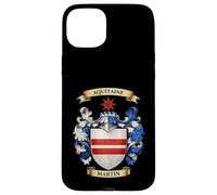 Carcasa para iPhone 15 Plus Escudo de Armas de la Familia Martin e Historia de Apellidos
