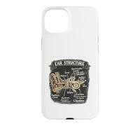 Carcasa para iPhone 15 Plus Especialistas en audífonos ENT Doctor Graphic Cóclea Anatomía