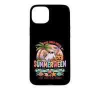Carcasa para iPhone 15 Plus Espeluznantes Vibraciones de Vacaciones en Summerween Ghost Beach