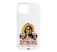 Carcasa para iPhone 15 Plus Espíritu del Toro Sentado Jefe Nativo Americano Lakota Sioux