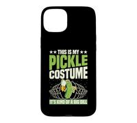 Carcasa para iPhone 15 Plus Este es mi Disfraz de pepinillo Disfraz de eneldo de Comida de Halloween