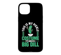 Carcasa para iPhone 15 Plus Este es mi Disfraz de pepinillo Disfraz de eneldo de Comida de Halloween