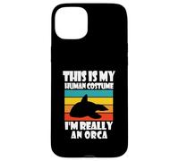 Carcasa para iPhone 15 Plus Este es mi Disfraz Humano, Soy Realmente una Orca, Divertido papá de Orca
