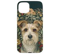 Carcasa para iPhone 15 Plus Estilo Jack Russell Terrier William Morris de Pelo Duro