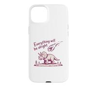 Carcasa para iPhone 15 Plus Everything Is Alright Dinosaur Asteroid Chaos Graphic Retro