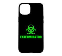 Carcasa para iPhone 15 Plus Exterminador Técnico de Control de Plagas Símbolo Cool Biohazard