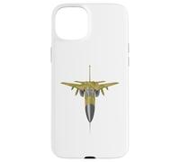 Carcasa para iPhone 15 Plus F-111 Aardvark Fighter Jet Vista Superior Aviones Militares
