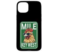 Carcasa para iPhone 15 Plus Familia de Fuentes Key West Florida Rooster Chicken Mile Zero Marker