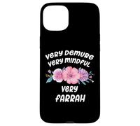 Carcasa para iPhone 15 Plus Farrah Personalized Very Demure Very Mindful Farrah Name