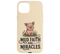 Carcasa para iPhone 15 Plus Fe De Barro Y Milagros Lindo Cerdo Amante Granja Cristiano
