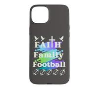 Carcasa para iPhone 15 Plus Fe, Familia, Fútbol, Diversión de otoño Ropa de Mujer Cristiana