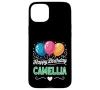 Carcasa para iPhone 15 Plus Feliz cumpleaños Camellia