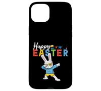 Carcasa para iPhone 15 Plus Feliz Pascua Block Building Dabbing Rabbit Brick Builder
