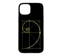 Carcasa para iPhone 15 Plus Fibonacci Secuencia Espiral Dorada Geometría Matemáticas Matemáticas