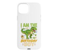 Carcasa para iPhone 15 Plus Fiesta de Dinosaurios T Rex I Am The Birthday Boy