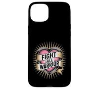 Carcasa para iPhone 15 Plus Fight Like a Warrior Strong Heart - Cita Motivacional