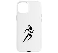 Carcasa para iPhone 15 Plus Figura de Palo de Cola de Caballo Track Sprinter Running Club Runner