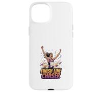 Carcasa para iPhone 15 Plus Finish Line Chaser Running Motivación Atleta Diseño