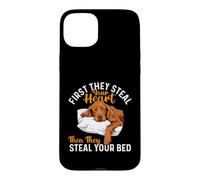 Carcasa para iPhone 15 Plus First They Steal Your Heart - Setter irlandés Red Setter Dad