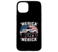 Carcasa para iPhone 15 Plus Flag Truck July Fourth July 4th Independence Day American