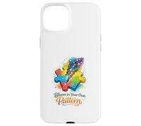 Carcasa para iPhone 15 Plus Florece en tu Propio patrón, Autismo y diseño de neurodiversidad