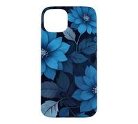 Carcasa para iPhone 15 Plus Flores Azul Oscuro Midnight Floral