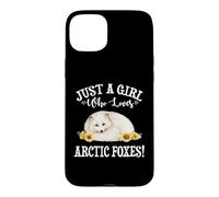 Carcasa para iPhone 15 Plus Flowers Womens Kids Just A Girl Who Loves Arctic Foxes Lover