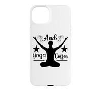 Carcasa para iPhone 15 Plus Flujo de Amanecer Sereno y Vibraciones de café de Yoga
