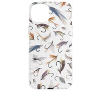 Carcasa para iPhone 15 Plus Fly Fishing Lures - Hand Painted Watercolor Illustration