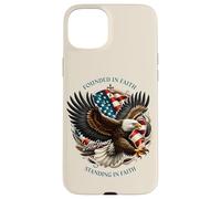 Carcasa para iPhone 15 Plus Founded and Standing in Faith Vintage Watercolor Eagle 1776