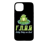 Carcasa para iPhone 15 Plus Frog Confíe plenamente en Dios Clásico Cristiano Fe & Religión