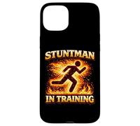 Carcasa para iPhone 15 Plus Fuego Stuntman En Acción Entrenamiento Futuro Flame Intérprete