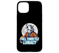 Carcasa para iPhone 15 Plus Full Throttle Lunacy Howling Biker Wolf Graphic