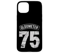Carcasa para iPhone 15 Plus Funny 75th Birthday Oldometer Odómetro 75 años Old Joke