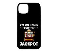 Carcasa para iPhone 15 Plus Funny Casino Quote gamling I'm Here for Jackpot