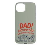 Carcasa para iPhone 15 Plus Funny Cat Dad Yelling Cats Father's Day