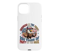 Carcasa para iPhone 15 Plus Funny Eagle Mullet 4 de Julio Hotdog y Cerveza