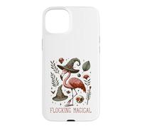 Carcasa para iPhone 15 Plus Funny Flamingo Pun Flocking Magical Pagan Wiccan Witch