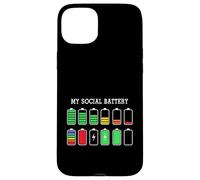 Carcasa para iPhone 15 Plus Funny Introvert Humor Energy Level Graphic Anti Social Fun