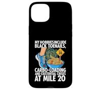 Carcasa para iPhone 15 Plus Funny Marathon Runner Carbo Loading Mile 20 Joke