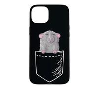Carcasa para iPhone 15 Plus Funny Mens Womens Kids Girls Pet Rat In Pocket Lover