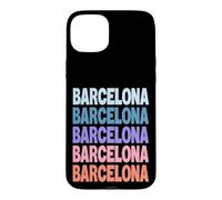 Carcasa para iPhone 15 Plus Funny Modern Repetitive Text Design Barcelona Spain